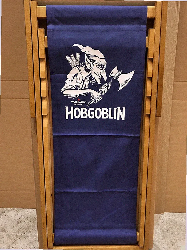 Branded Hobgoblin Deckchair. Hardwood Frame With Canvas Sling.
